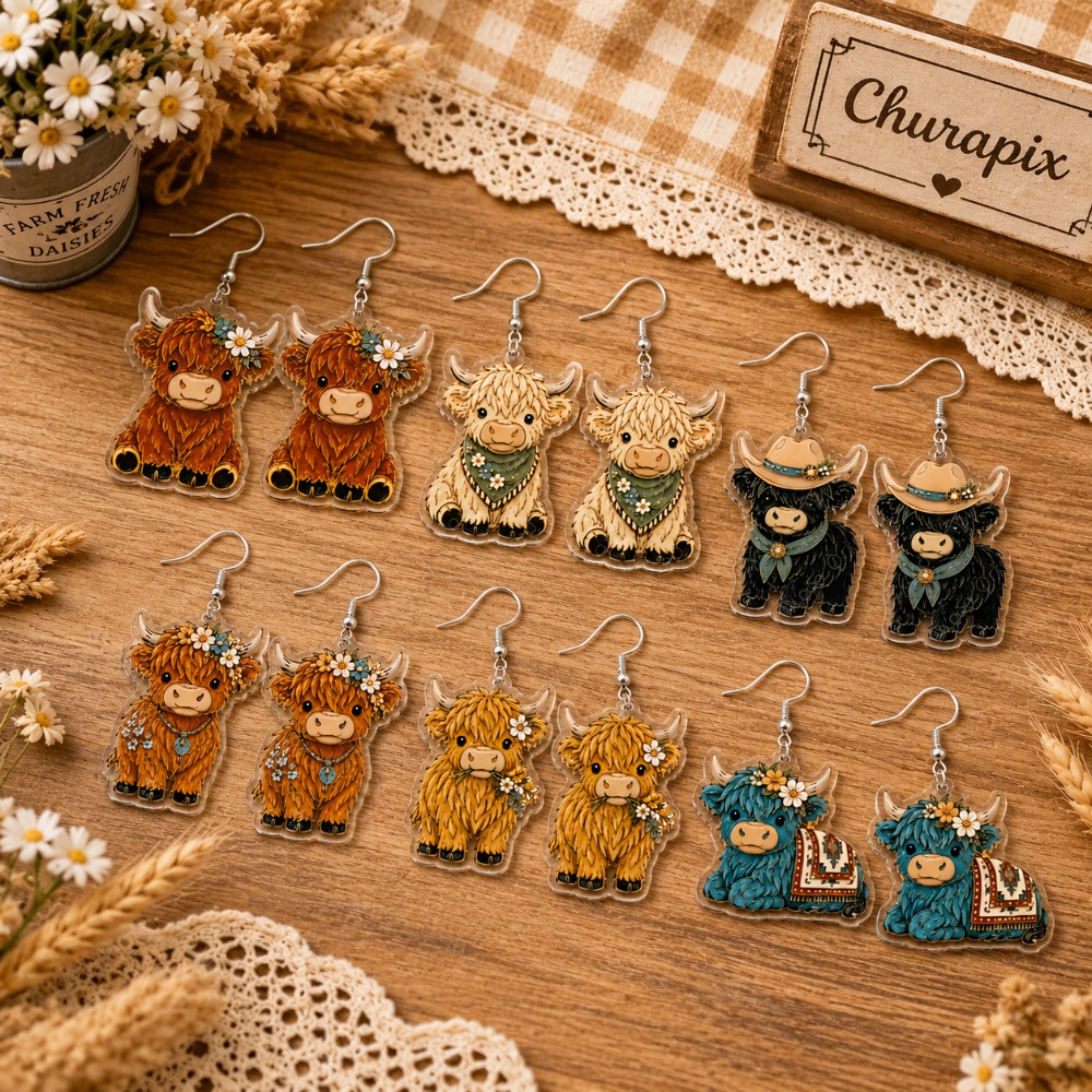 12pcs Assorted Styles Fun Acrylic Earring Set for Women